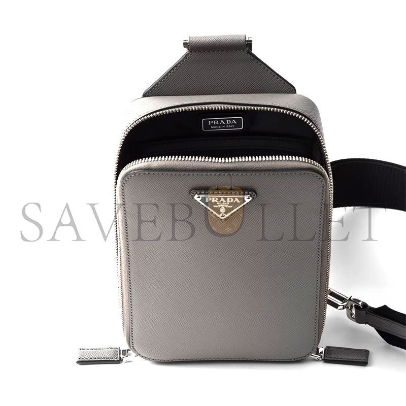 Pra*a brique saffiano leather bag 2vz106 (20*14*4cm)